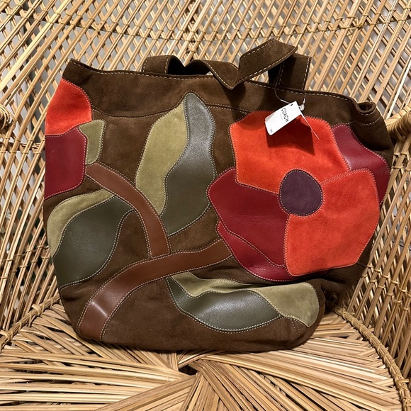 Coach Handbags - NWT Coach Poppy Suede and Leather Tote Bag !!